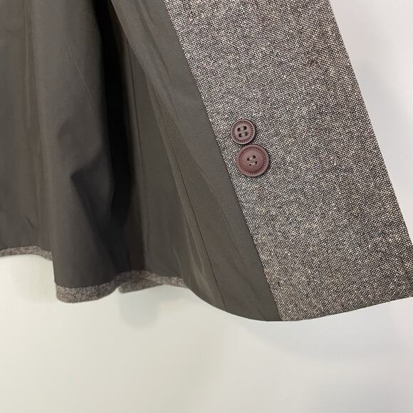 Vintage LL Bean Womens Barn Jacket Faux Suede Collar Wool Silk Blend Chore 18 - Picture 9 of 12